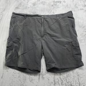 Harbor Bay Shorts Mens 4XW 30L Gray Cargo Elastic Waist Bermuda Outdoor Summer